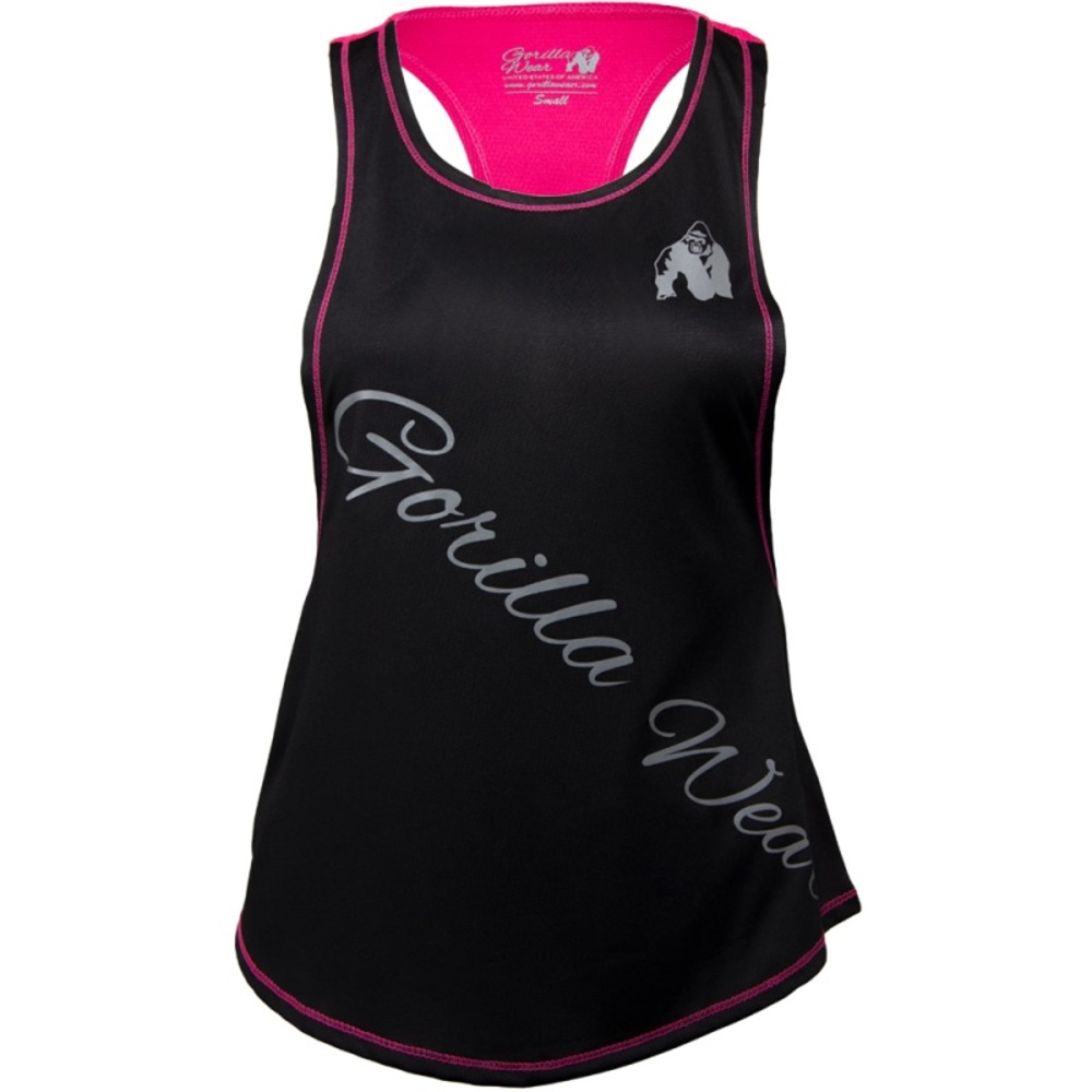 GorillaWear🦍FLORIDA STRINGER TANK TOP BLACK/PINK